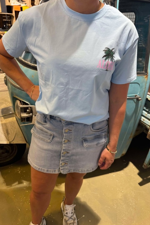 8011048 - TSHIRT ALOHA - LICHTBLAUW 