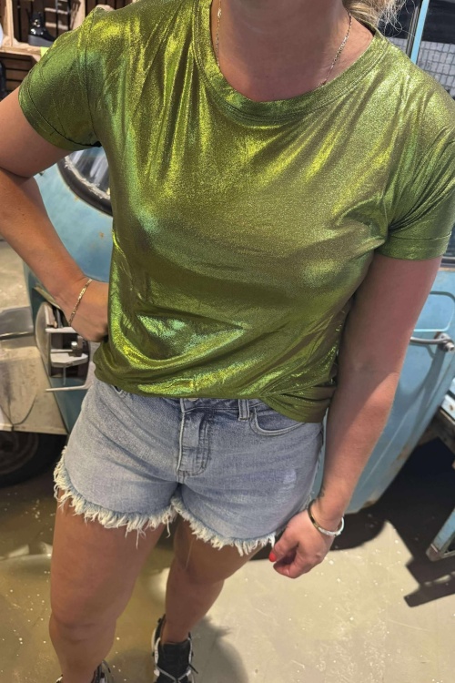186 - TSHIRT - GROEN GLANS 