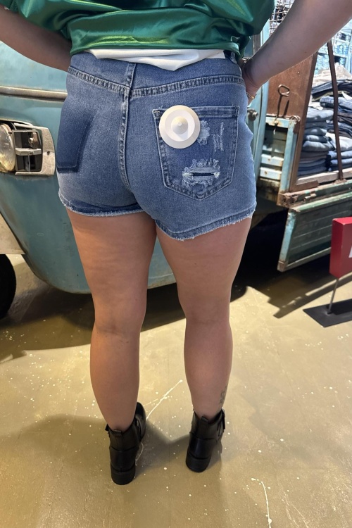 A064 - SHORT - DENIM BLAUW 