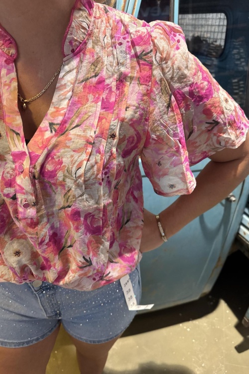 AP2522 - BLOUSE - FUXIA PRINT