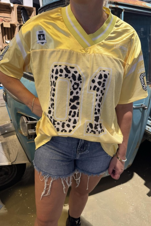 BASEBALL TOP - GEEL 