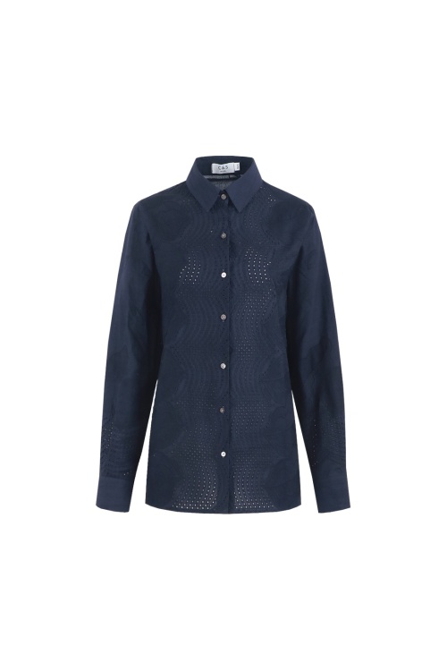 C&S THE LABEL - LOISE - BLOUSE - DONKERBLAUW