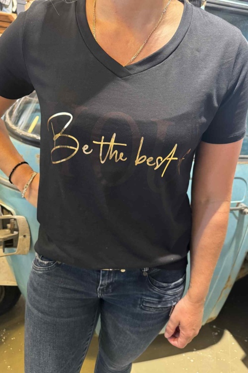 TSHIRT - PRINT - YOU - ZWART