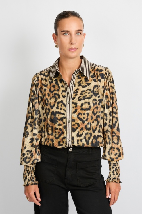 C&S THE LABEL - JOANNE - BLOUSE - LEOPARD
