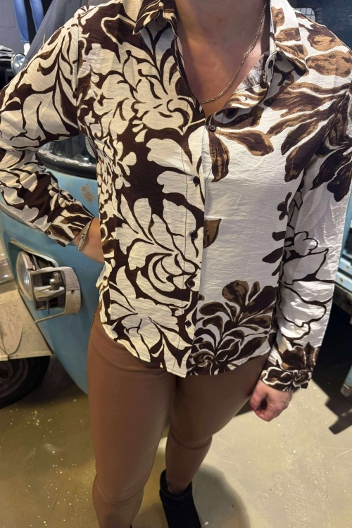 6617-F298 - BLOUSE - BEIGE BRUIN