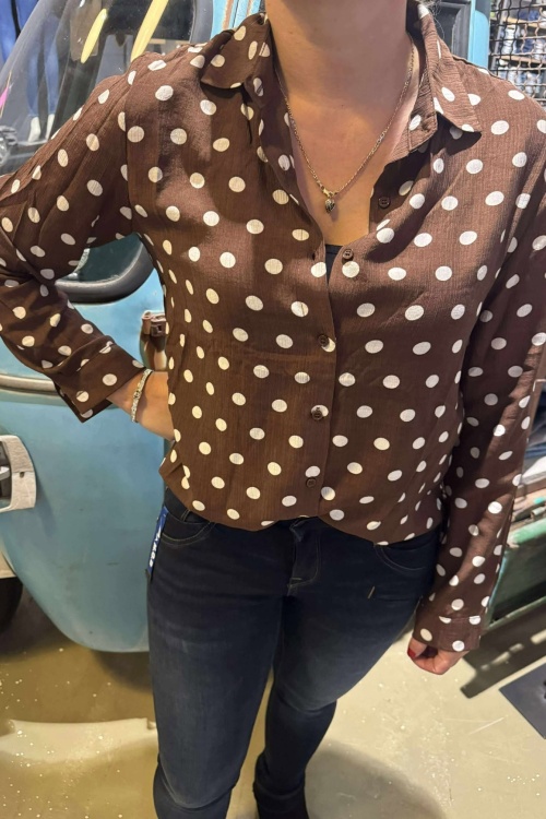 6617-F285 - BLOUSE - BRUIN STIP