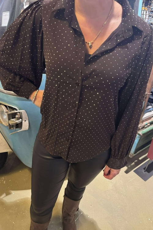 CY3817K - BLOUSE - BRUIN STRASS 