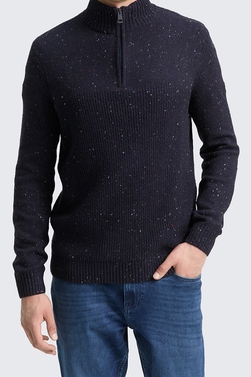 TOM TAILOR - 1048713 - TRUI - GEBREID - DONKERBLAUW