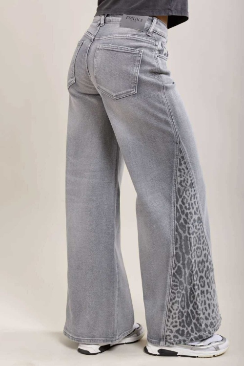 TOXIKS - L21477 - WIDE LEG - GRIJS