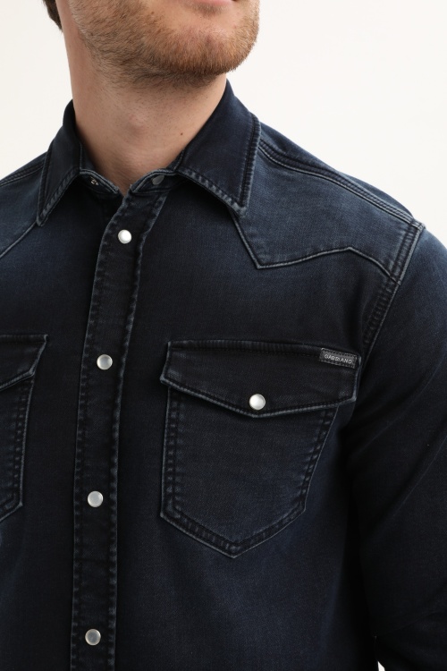GABBIANO - 335734 - BLOUSE - DENIM BLAUW