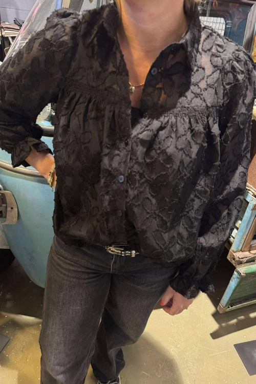 FY9310 - BLOUSE - ZWART 