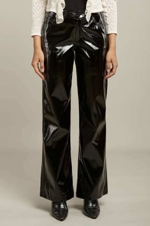 TOXIKS - N001-1 - WIDELEG - ZWART LAK 