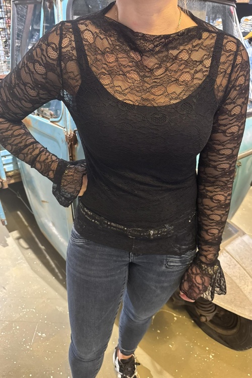 TOP - KANT LM - ZWART 