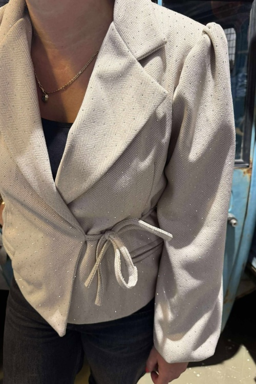 BLAZER - STRASS - BEIGE - MELEE