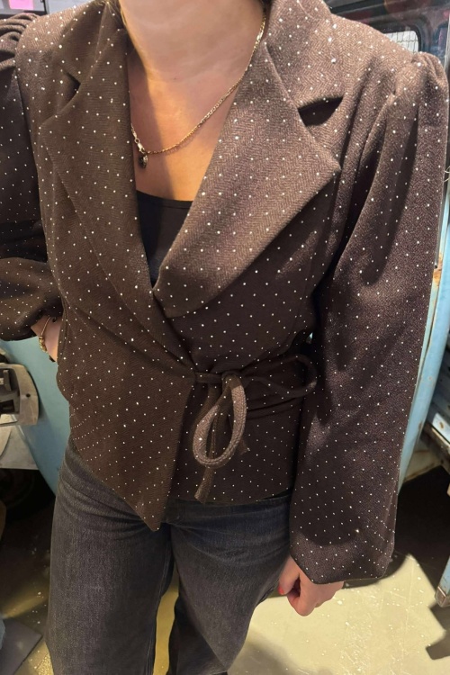 BLAZER - STRASS - BRUIN - MELEE 