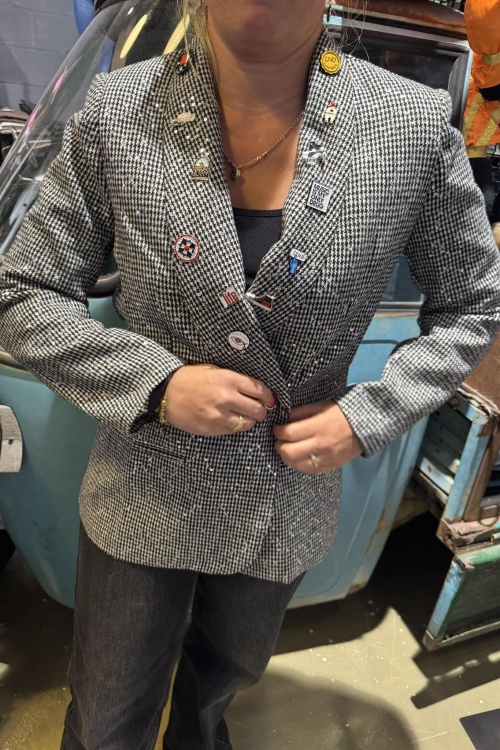 BLAZER - BUTTON - ZWART 