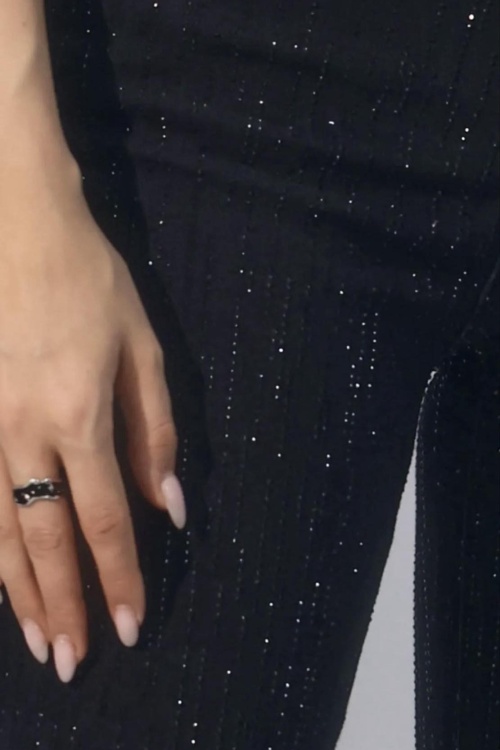 HM1535-5 -WIDELEG - ZWART GLITTER 