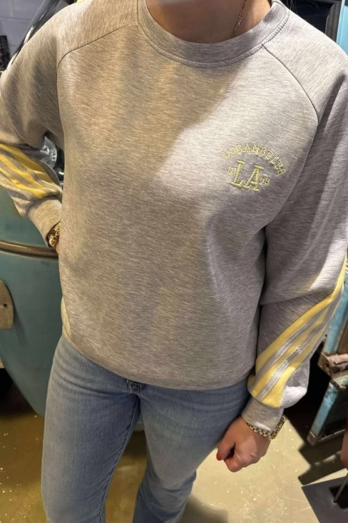 SWEATER - STREEP - GRIJS 