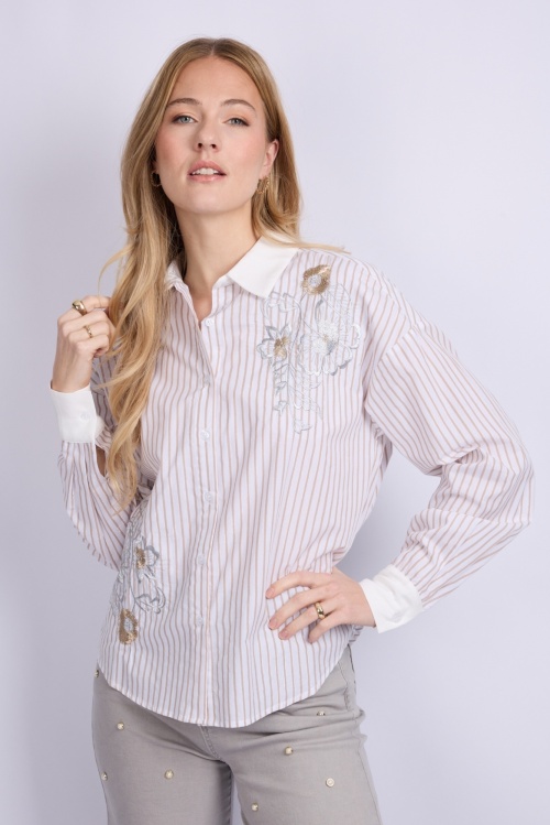 C&S THE LABEL - LOEKIE - BLOUSE - BEIGE