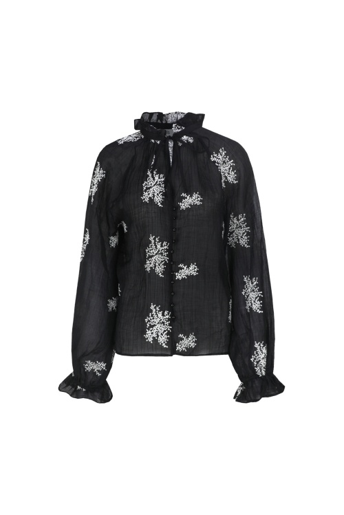 C&S THE LABEL - LYRA - BLOUSE - ZWART 