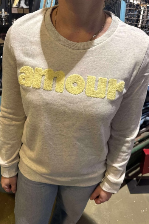 A6562 - SWEATER - AMOUR - GRIJS 