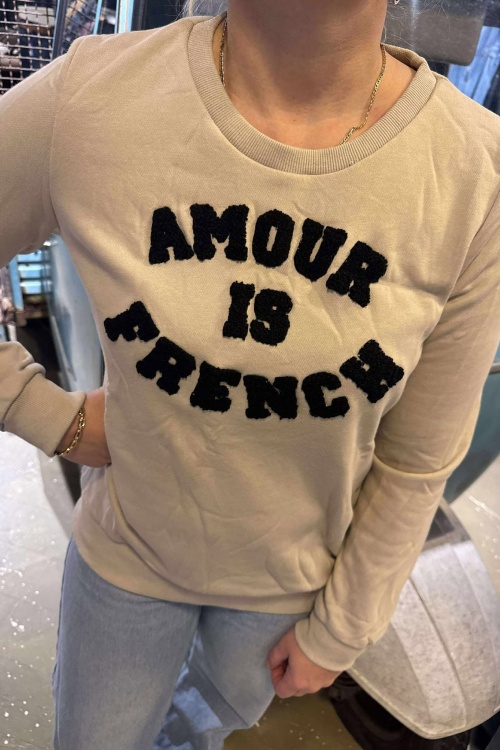 6761 SWEATER - AMOUR - LICHTBRUIN 