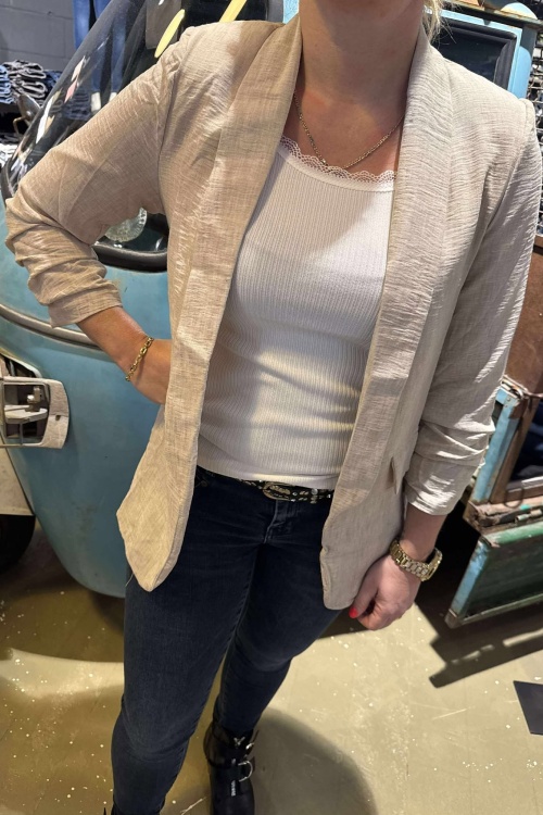 3288 - BLAZER - BEIGE LINNEN 