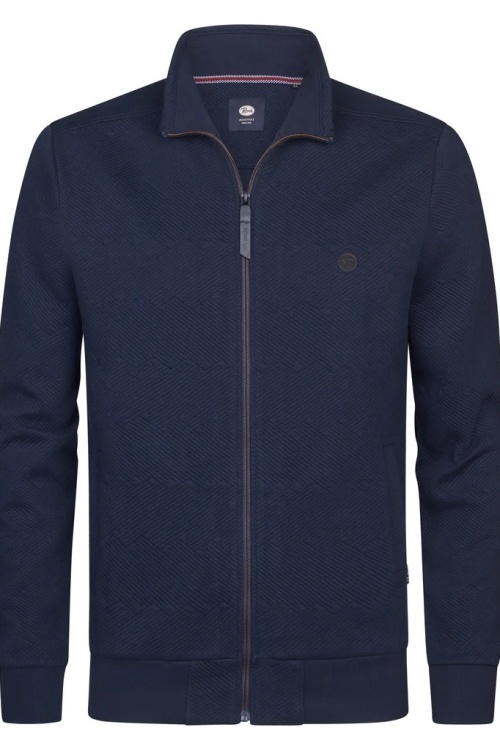 PETROL - M-1060-SWC333 - VEST - DONKERBLAUW