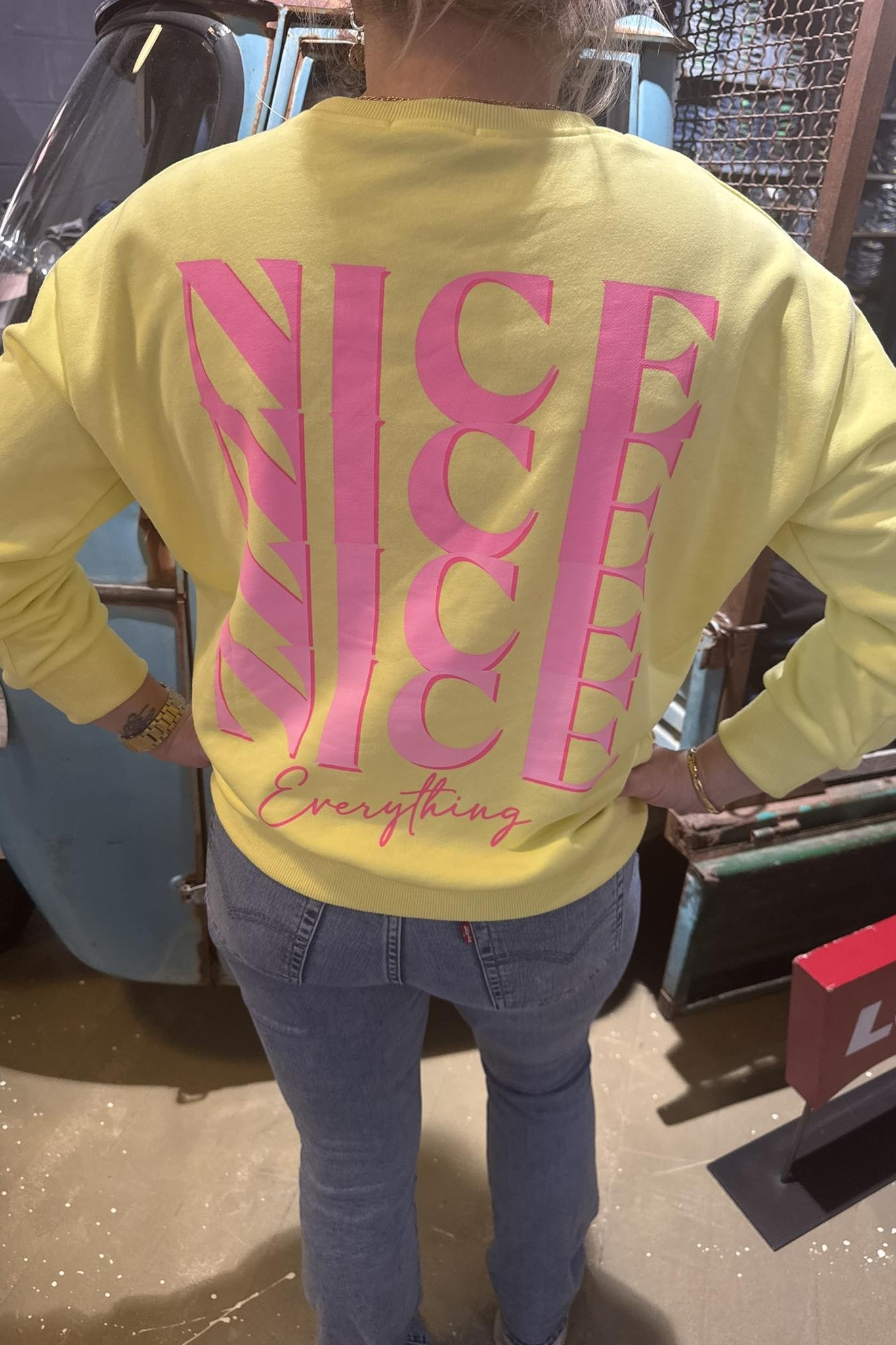 SWEATER - NICE - GEEL 