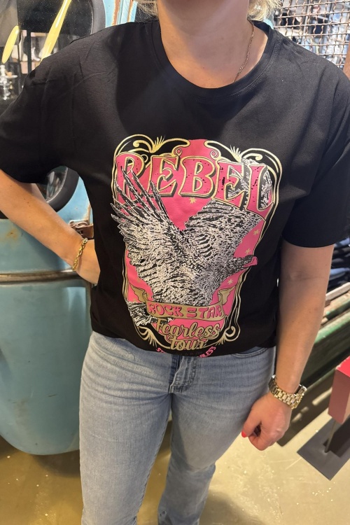 Y065-50 - TSHIRT - REBEL ZWART 