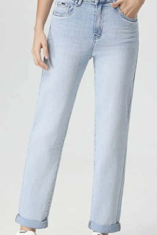 HM317-1 - MOM JEANS - LICHTE DENIM