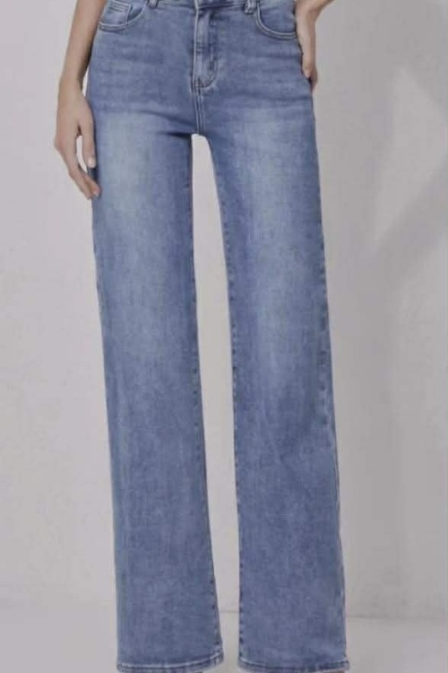 HM6563-1 - WIDE LEG - MIDDENBLAUW