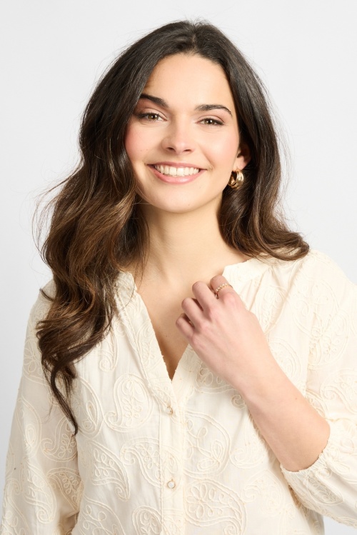 C&S THE LABEL - LUANCA - BLOUSE - ECRU