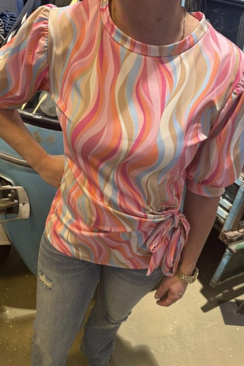 BLOUSE STRIK - ROZE - PRINT