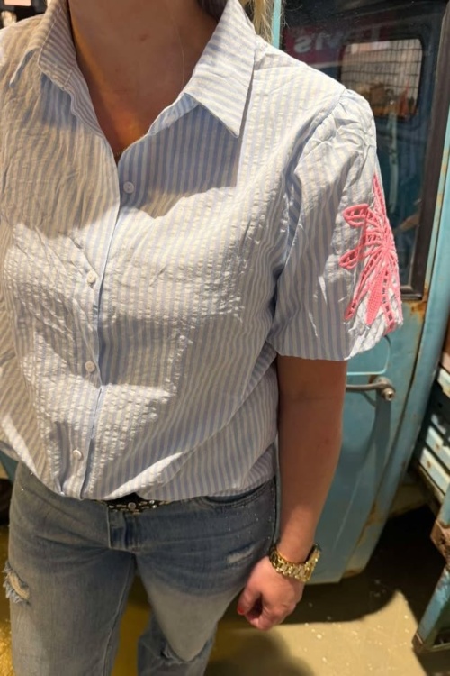 CY4814 - BLOUSE - BLAUW KM 