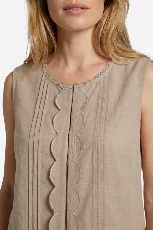 C&S THE LABEL - LIRIDONA - SINGLET - LICHT BRUIN